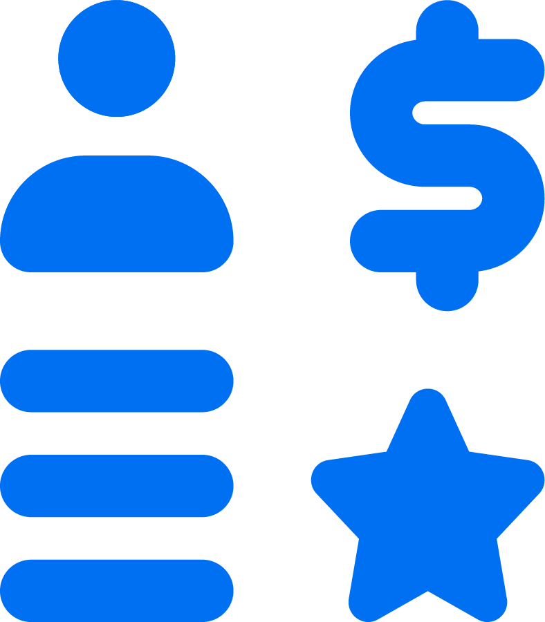 crm sales blue icon