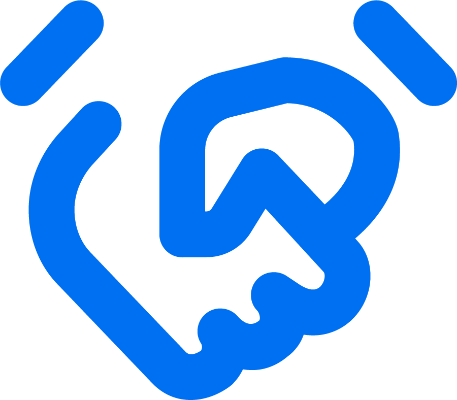decision blue icon