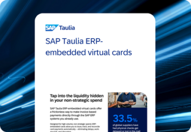 SAP Taulia ERP-embedded Virtual Cards featured image