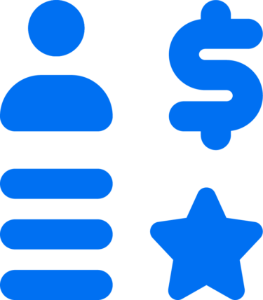 crm sales blue icon