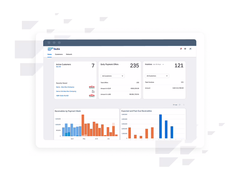 Gain cash flow predictably UI screenshot