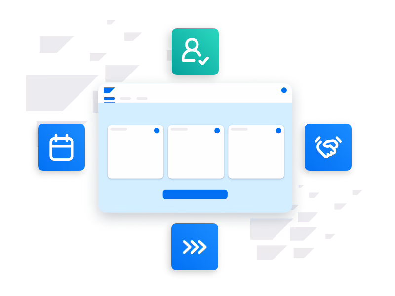 Onboard in days, not months UI illustration
