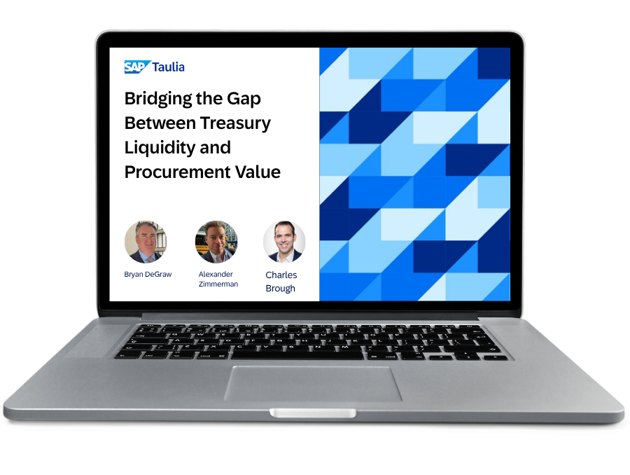 Bridging the gap between treasury liquidity and procurement value laptop image